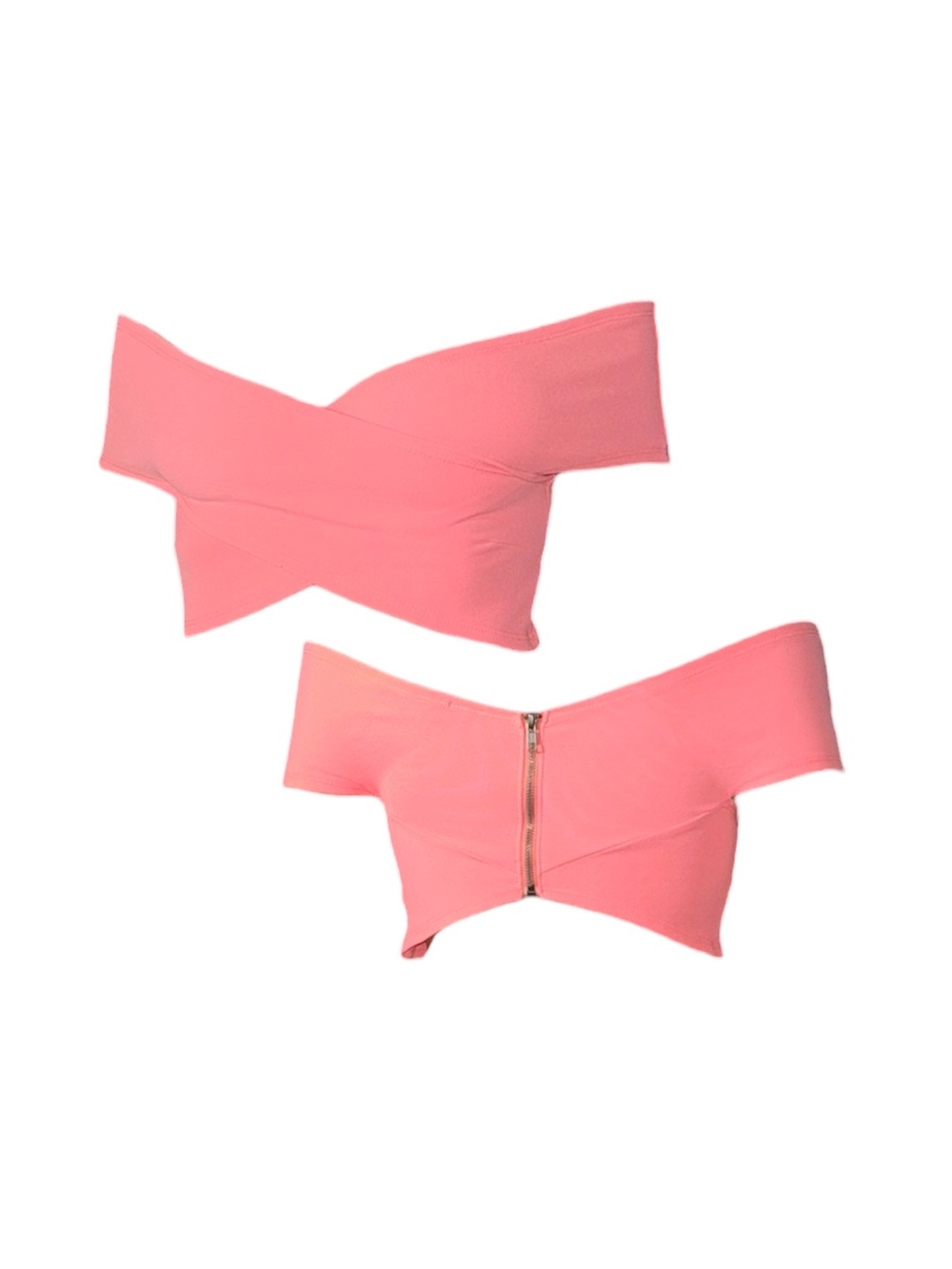 NWOT Y2K Nasty Gal Off-Shoulder Pink Top